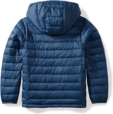 Photo 2 of Amazon Essentials Boys and Toddlers' Light-Weight Water-Resistant Packable Hooded Puffer Coat
SIZE XL, NAVY BLUE.