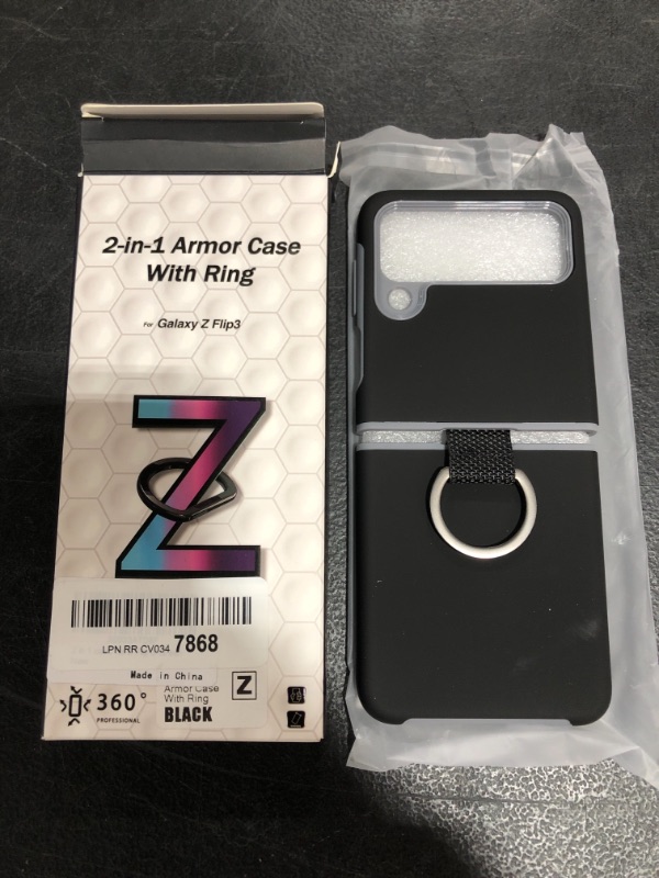 Photo 1 of 2 IN 1 ARMOR CASE WITH RING FOR GALAXY FLIP 3