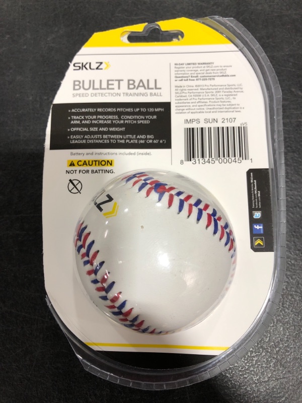 Photo 4 of SKLZ Bullet Ball Baseball Pitching Speed Sensor
