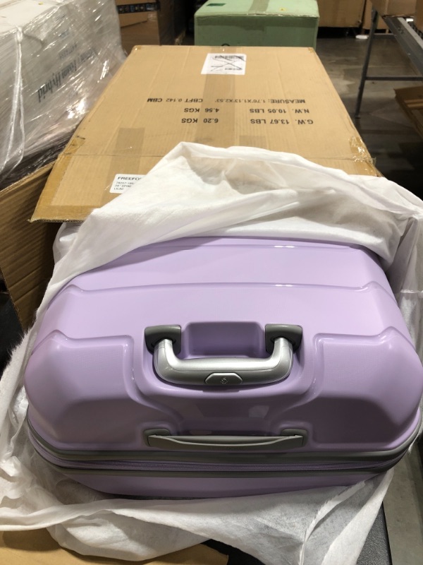 Photo 3 of Samsonite Freeform Hardside Expandable with Double Spinner Wheels, Lilac, Checked-Large 28-Inch
NEW IN BOX.