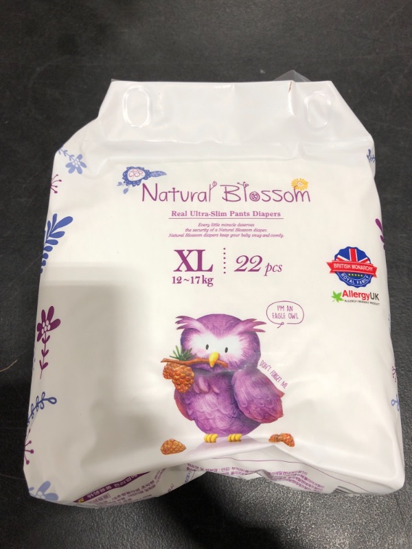 Photo 1 of Natural Blossom XL 12-17 kg. 22 PCS. Super Soft Hypoallergenic Ultra-Slim Disposable Diapers. CASE OF 4. 
