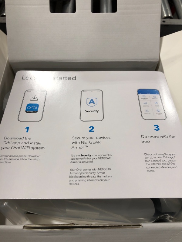 Photo 6 of NETGEAR Orbi Whole Home Tri-band Mesh Wi-Fi 6 System (RBK853) – Router with 2 Satellite Extenders, Coverage Up to 7,500 Square Feet, 100 Devices, AX6000 (Up to 6Gbps)
BRAND NEW IN BOX.