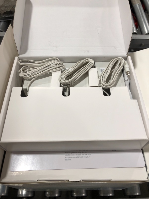 Photo 7 of NETGEAR Orbi Whole Home Tri-band Mesh Wi-Fi 6 System (RBK853) – Router with 2 Satellite Extenders, Coverage Up to 7,500 Square Feet, 100 Devices, AX6000 (Up to 6Gbps)
BRAND NEW IN BOX.