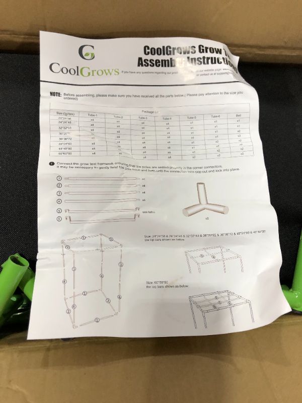 Photo 5 of CoolGrows Grow Tent, 3x3x6 Feet Mylar Grow Tent with Obeservation Window and Floor Tray for Indoor Plant Growing (36"x 36" x 72")
