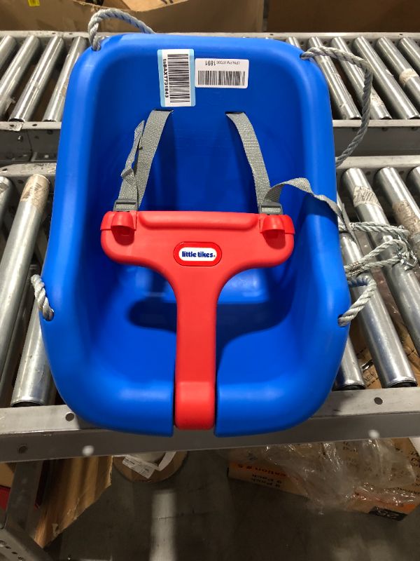 Photo 1 of Little Tikes 2-in-1 Snug 'n Secure Blue Swing With Adjustable Strap, Indoor and Outdoor Playing Time, Perfect For Baby and Toddler Swing-Set | Boys and Girls 9 Months - 4 Years of Age
