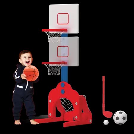 Photo 1 of 3-in-1 Sports Set; Basketball, Soccer, and Golf; Ages 3+
