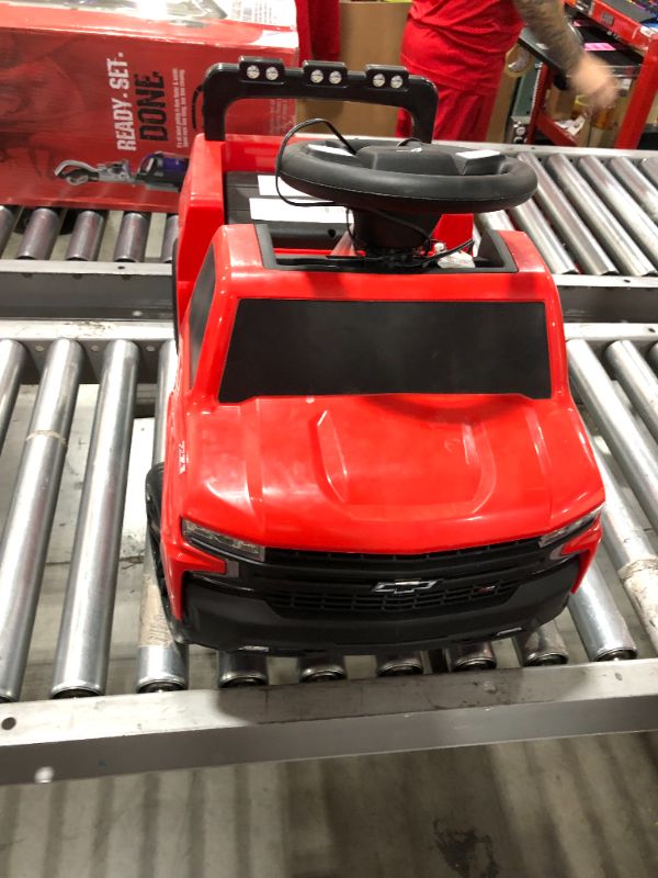 Photo 1 of Kids' 6V Chevy Silverado Truck Ride-on, Red, by Huffy
