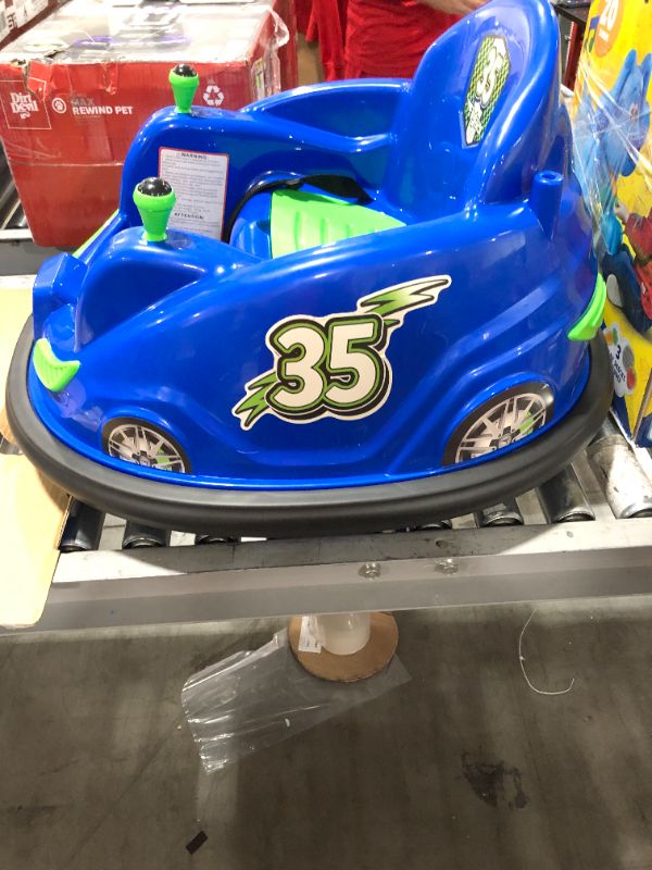 Photo 4 of Flybar 6 Volt Battery Powered Bumper Car Blue w/ LED Lights; Battery and Charger Included
