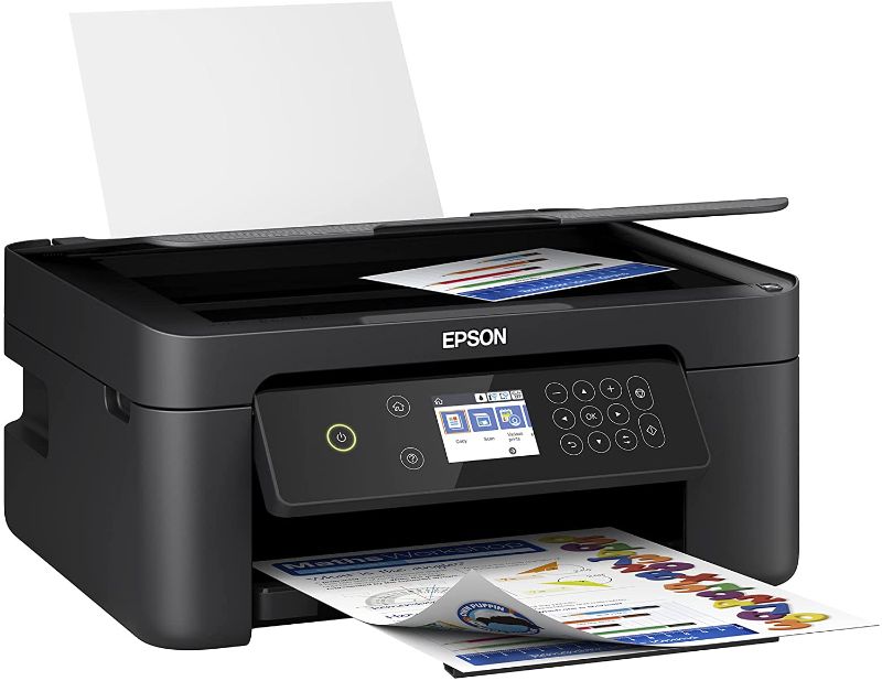 Photo 1 of Epson Expression Home XP-4105 Wireless All-in-One Color Inkjet Printer, Black - Print Copy Scan - 2.4" LCD, 10 ppm, 5760 x 1440 dpi, Hi-Speed USB, Auto 2-Sided Printing, Voice Activated
