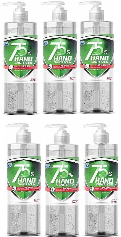 Photo 1 of Rapid Care First Aid Cleace Advanced Premium 75% Alcohol 34 oz Instant Hand Sanitizer Gel with Easy to Dispense Hand Pump, Pack of 6 (HS34-6) Expired April 16 2022
