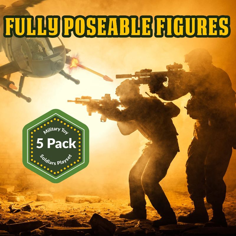 Photo 2 of Elite Force Marine Recon Action Figures – 5 Pack Military Toy Soldiers Playset | Realistic Gear and Accessories – Sunny Days Entertainment
