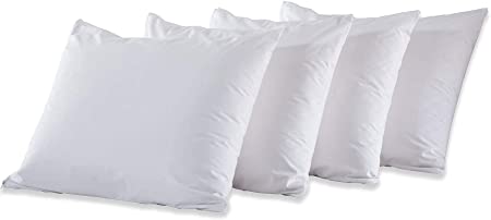 Photo 2 of 4 Pack Pillow Protectors Cases Covers Standard 20x26 Zippered Life Time Replacement Set White Soft Brushed Microfiber Reduces Respiratory Irritation Physical Threapy Clinics Hotels (4 Pack Standard)
