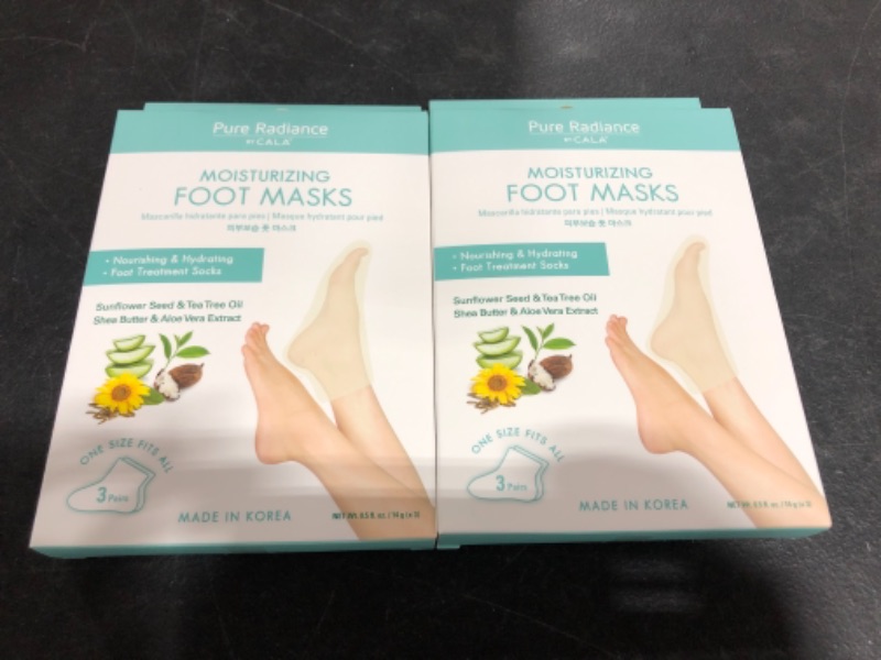 Photo 3 of Pure Radiance by CALA Moisturizing Foot Masks 3 Pairs.
LOT OF 2. 