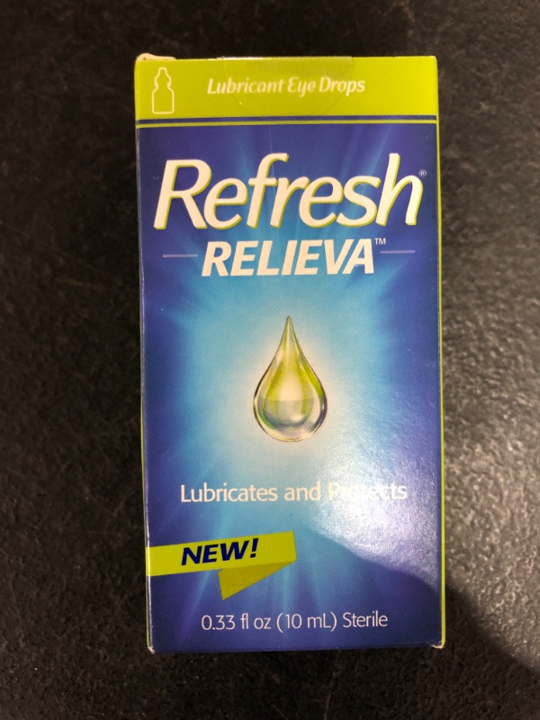 Photo 3 of Refresh Relieva Lubricant Eye Drops, 0.33 Fl Oz Sterile, Packaging may Vary. 
06/2021.
