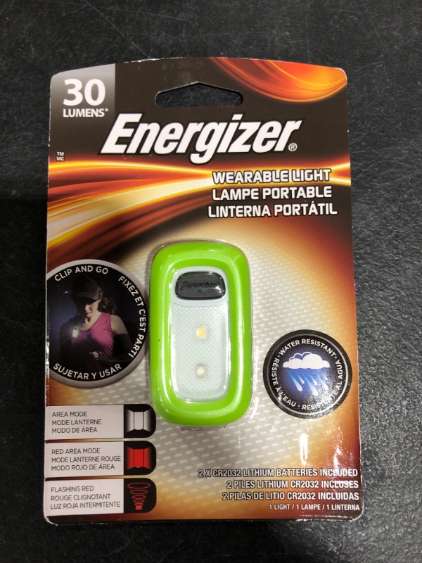 Photo 2 of Energizer Wearable LED FlashLight Green

