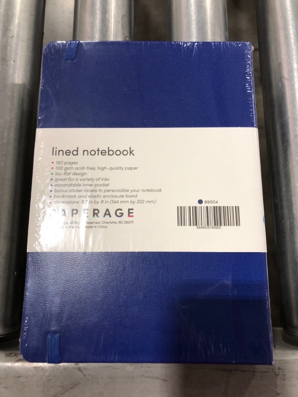 Photo 4 of PAPERAGE Lined Journal Notebook, (Navy), 160 Pages, Medium 5.7 inches x 8 inches - 100 gsm Thick Paper, Hardcover
