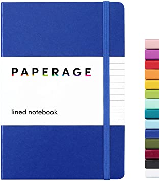 Photo 1 of PAPERAGE Lined Journal Notebook, (Navy), 160 Pages, Medium 5.7 inches x 8 inches - 100 gsm Thick Paper, Hardcover
