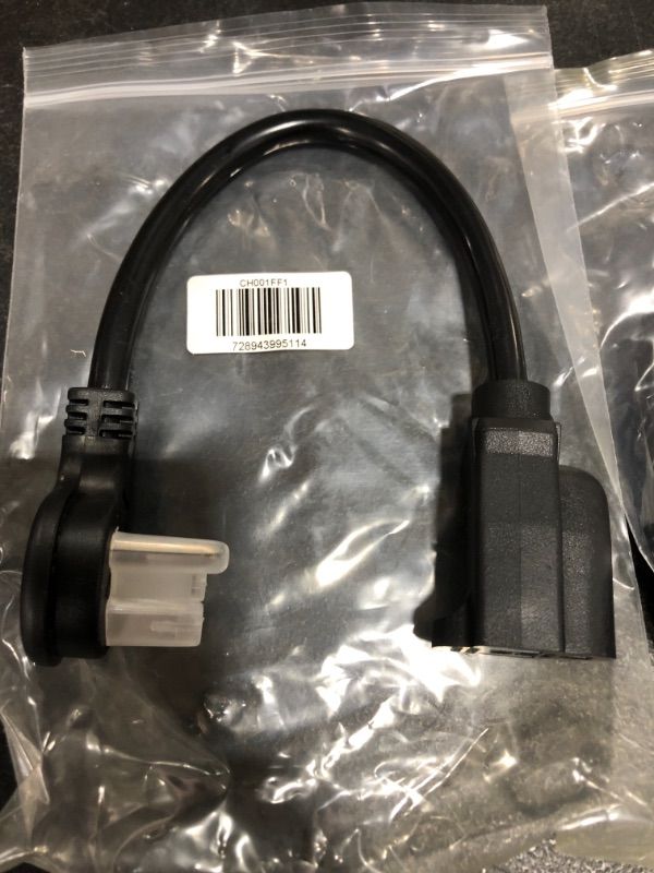 Photo 4 of 1-Foot Flat Plug Angled Extension Power Cable 16 AWG, UL Listed (Ultra Low Profile 1 Foot)
LOT OF 2.