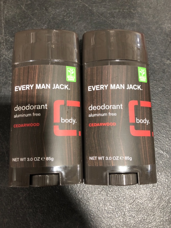 Photo 2 of 
Every Man Jack Deodorant 3 Ounce Cedarwood Aluminum Free (88ml) (2 Pack)
