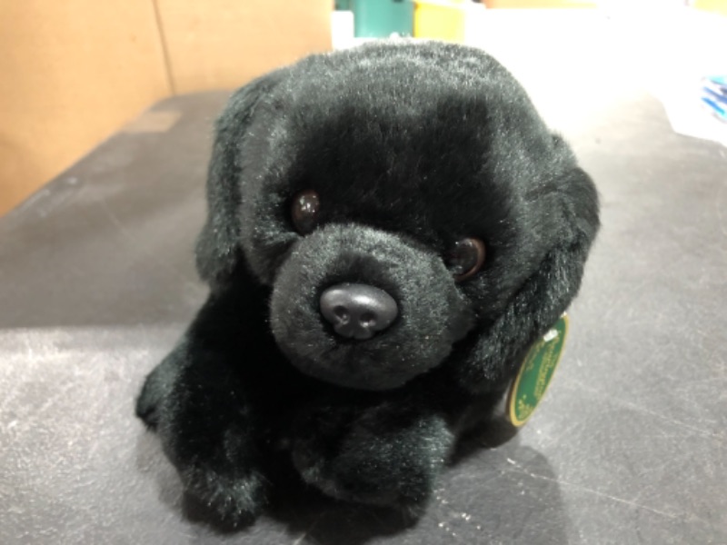 Photo 2 of Bearington Jet Black Labrador Retriever Plush Stuffed Animal Puppy Dog, 15 inches

