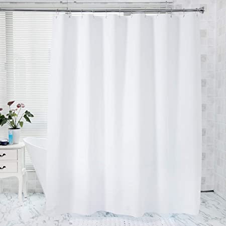 Photo 2 of BINO Shower Curtain Liner, Frosted - 70" x 72" - PEVA 8G Shower Curtains for Bathroom Clear Shower Liner
