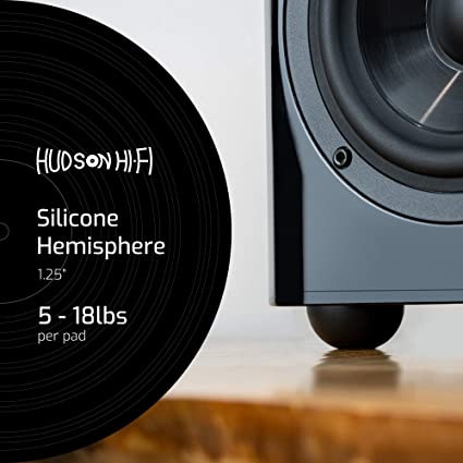 Photo 1 of 1.25" Platinum Silicone Speaker Isolation Pads - 8-Pack Non-Skid Speaker Pads with Adhesive, Speaker Isolation Feet for Record Player Isolation - Turntable Feet and Subwoofer Isolation Pad - 20 Duro
