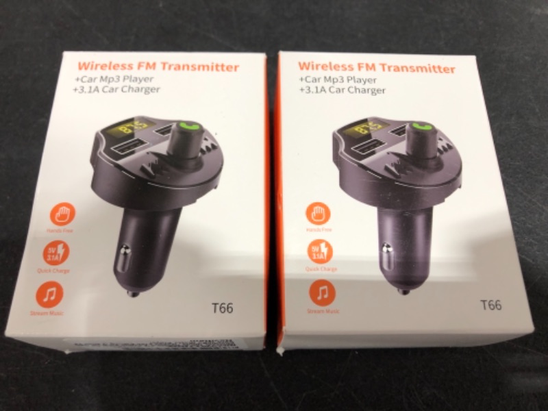 Photo 4 of IMIKEYA T66 BLUETOOTH WIRELESS FM TRANSMITTER. LOT OF 2.