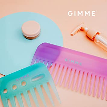 Photo 2 of GIMME Beauty Shower Comb Set - Enhanced Control Thick + Durable Extra Grip Wide Tooth Comb Evenly Distribute Conditioner + Tangles without Breakage, Hair Loss, or Damage. Shower Combs - 2PC
