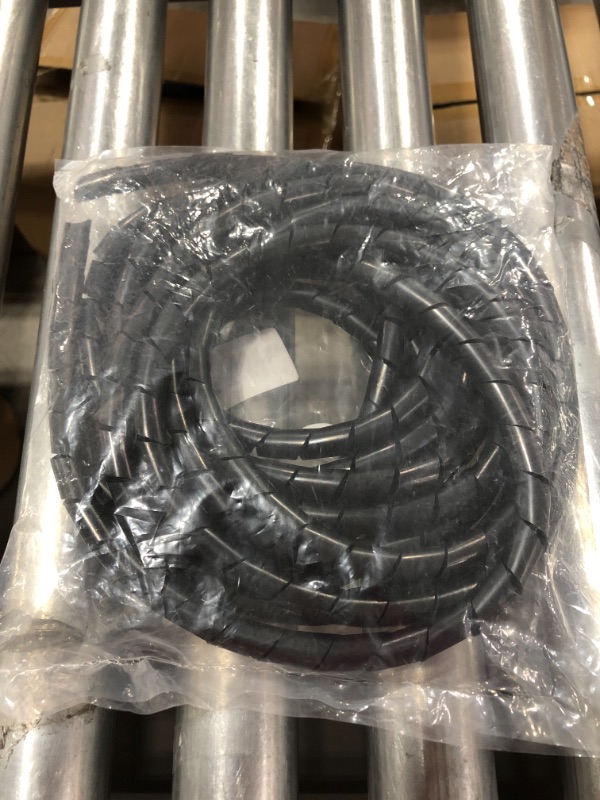 Photo 3 of 20Ft XHF 1/2" Spiral Cable Wrap 12mm(Wrapping Range:9mm-65mm) Cord for Computer Electrical Wire Organizer Sleeve Hose RoHS Black
