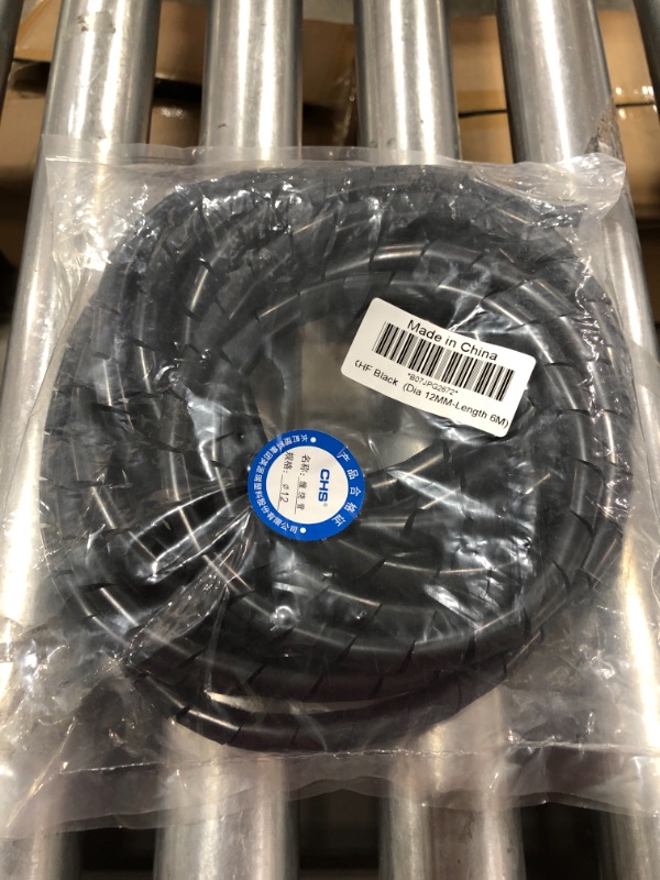 Photo 4 of 20Ft XHF 1/2" Spiral Cable Wrap 12mm(Wrapping Range:9mm-65mm) Cord for Computer Electrical Wire Organizer Sleeve Hose RoHS Black
