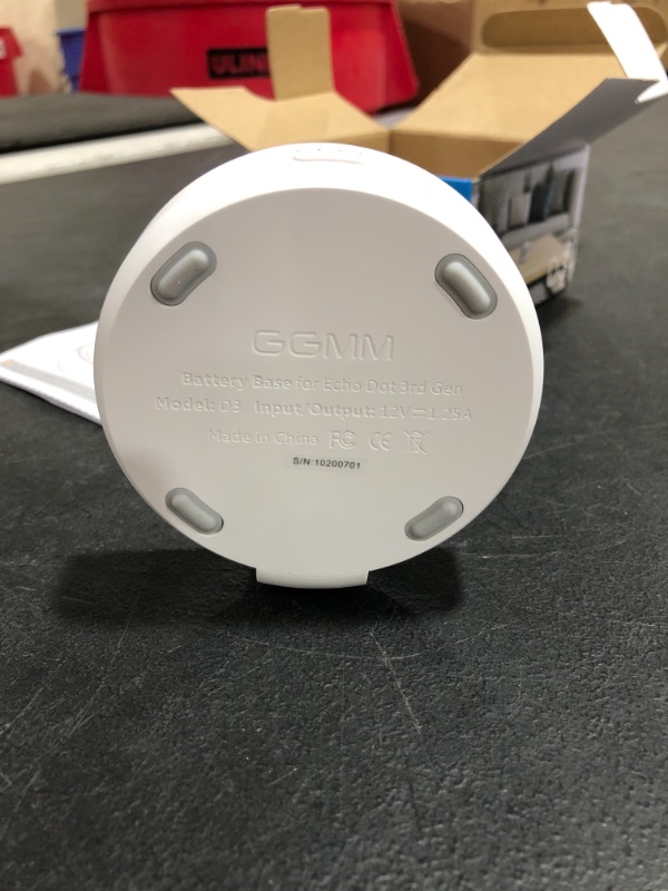 Photo 5 of GGMM D3 Battery Base for Echo Dot 3rd Generation to Make Echo Dot 3 Portable, White (Not Include The Speaker)
