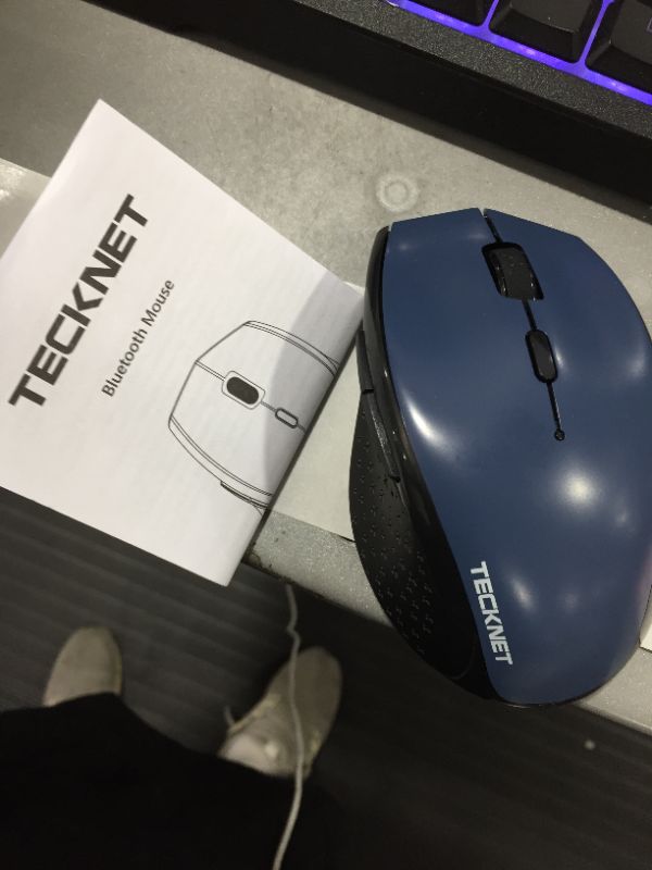 Photo 2 of Bluetooth Wireless Mouse, TECKNET 6 Adjustable DPI Levels - BLUE