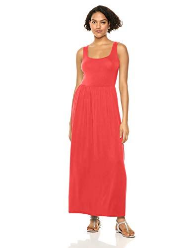 Photo 1 of Amazon Essentials Women's Tank Waisted Maxi Dress, Red, Large
