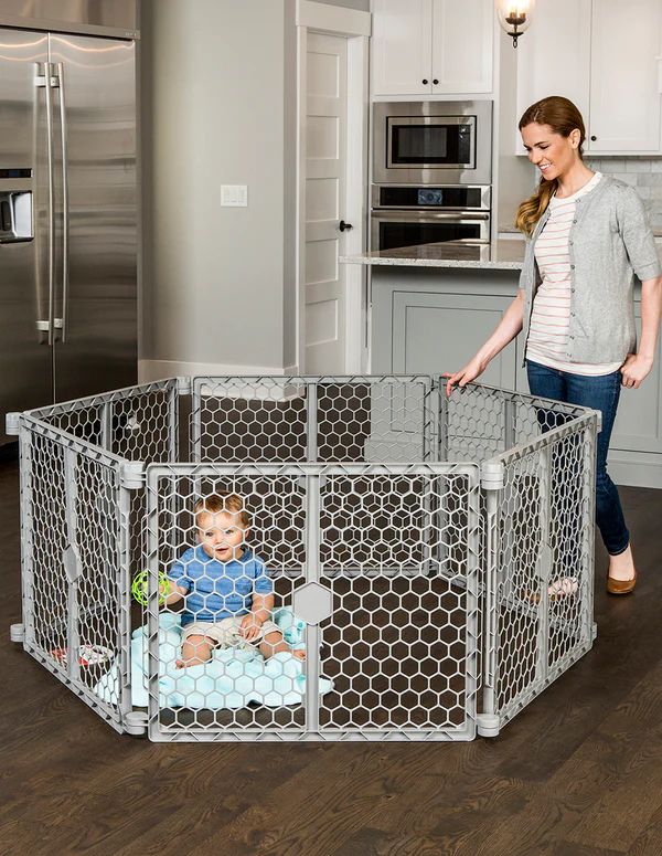 Photo 1 of 2-in-1 Plastic Play Yard and Safety Gate
