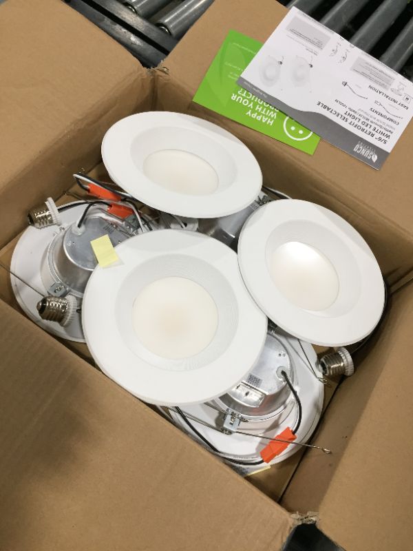 Photo 2 of Sunco Lighting 12 Pack 5/6 Inch LED Can Lights Retrofit Recessed Lighting, Selectable 2700K/3000K/3500K/4000K/5000K Dimmable, Baffle Trim, 13W=75W, 965 LM, Replacement Conversion Kit, UL Energy Star
