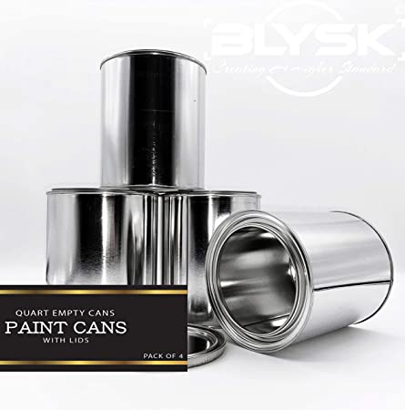 Photo 1 of Blysk Empty Metal Quart Cans (6)
