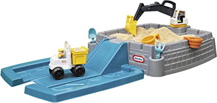 Photo 1 of Little Tikes Dirt Diggers Excavator Sandbox for Kids, Including lid and Play Sand Accessories
