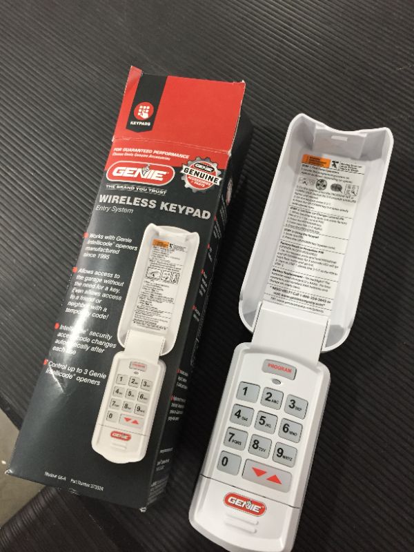 Photo 2 of Genie Garage Door Opener Wireless Keyless Keypad - Safe & Secure Access - Compatible with All Genie Intellicode Garage Door Openers - Easy Entry into the Garage With a PIN - Model GK-R, White