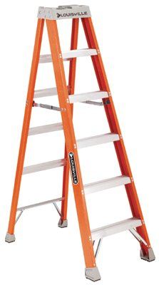 Photo 1 of 6 Ft. Fiberglass 300 Lb. Stepladder, Type IA
