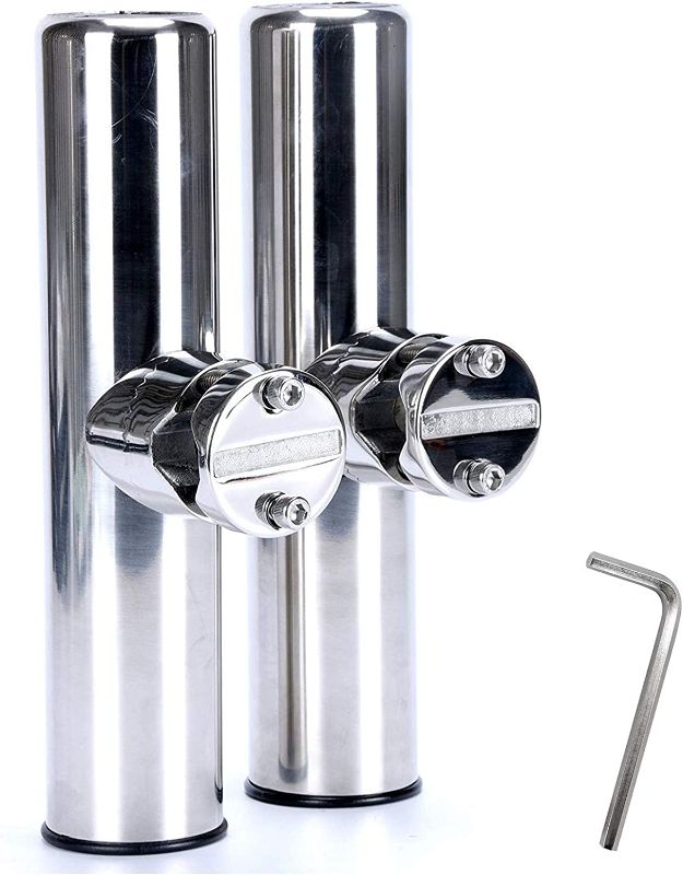 Photo 1 of Amarine Made Boat Rod Holders Clamp Stainless Steel Rod Holders Clamp on Fishing Rod Holder for Rails 22mm (7/8") to 25mm (1") diam (2 PCS)
