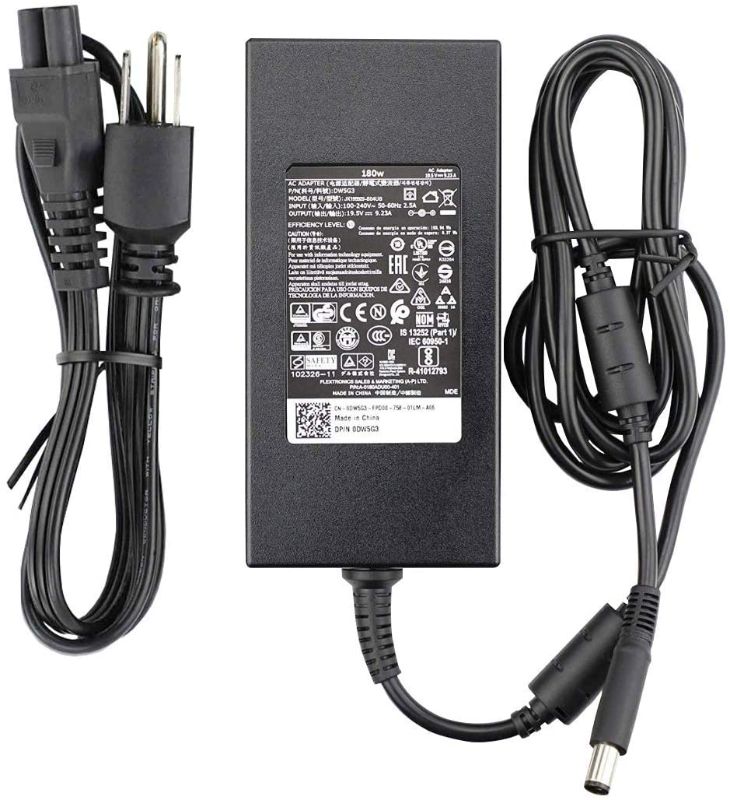 Photo 1 of 180w AC Charger Fit for Alienware 15 R1 R2 Dell Precision 7510 7530 3530 7730 5530 M4600 M4700 M4800 180w Laptop Adapter Power Supply Cord