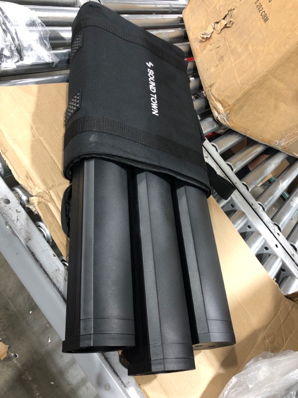 Photo 1 of Sound Town Portable Line Array Column PA/DJ System with 12" Powered Subwoofer, TWS Bluetooth, DSP, Carry Bag (CARPO-L2)
