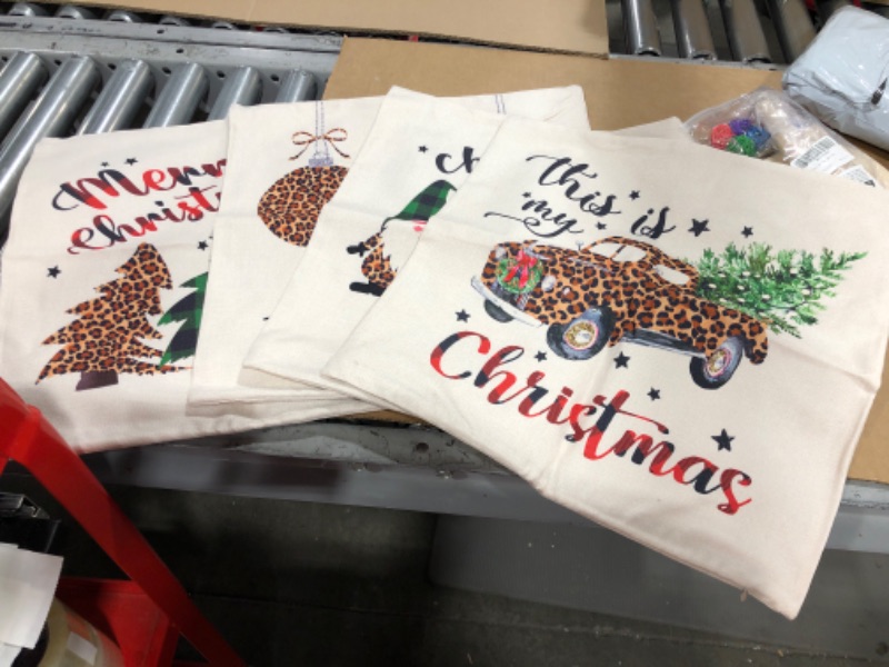 Photo 1 of 4 PIECE CHRISTMAS PILLOW COVERS SIZE 18X18 