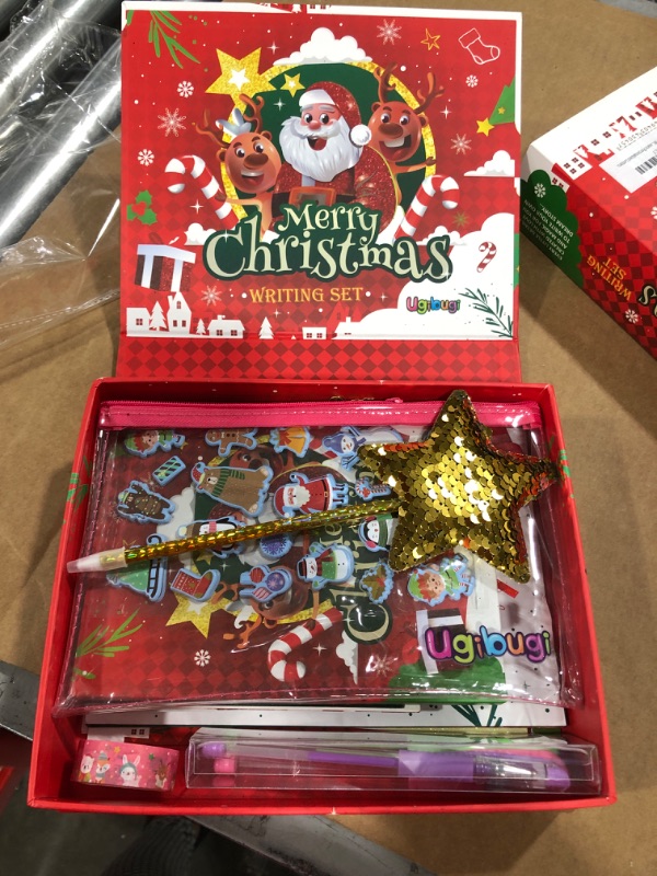 Photo 1 of Ugibugi Christmas Letter Writing Set for Girls and Boys 50 Pieces in one Box- Inspire Your Kids to Write, Stationary has Everything to Create Personalized Creative Letters
