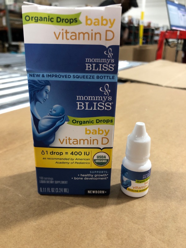 Photo 1 of Mommy's Bliss Organic Drops No Artificial Color, Vitamin D, 0.11 Fl Oz
