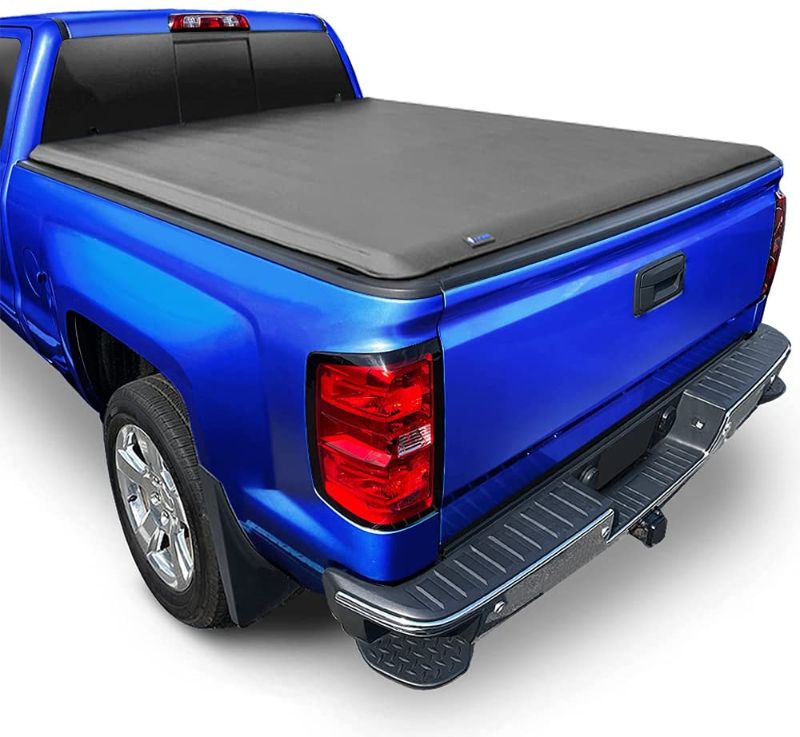 Photo 1 of Tyger Auto T1 Roll Up Truck Tonneau Cover TG-BC1C9006 Compatible with 2014-2018 Chevy Silverado / GMC Sierra 1500; 2019 LD/Limited Only | 5'8" Bed |For models without Utility Track System , Black
