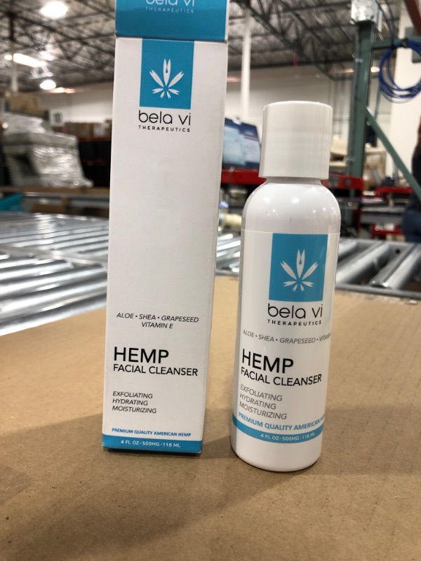 Photo 2 of BELA VI Hydrating Hemp Facial Cleanser | 500mg Hemp Oil | Made in USA | Moisturizing Facial Cleanser | Natural Hemp Oil, Shea Butter, Aloe Vera, Grapeseed Oil and Vitamin E | 4 oz Bottle
