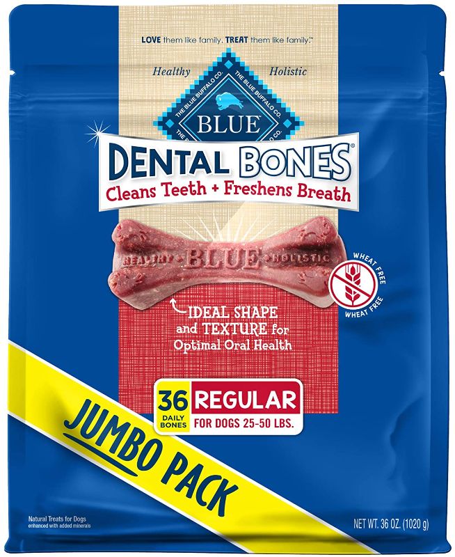 Photo 1 of Blue Buffalo Dental Bones Natural Adult Dental Chew Dog Treats
