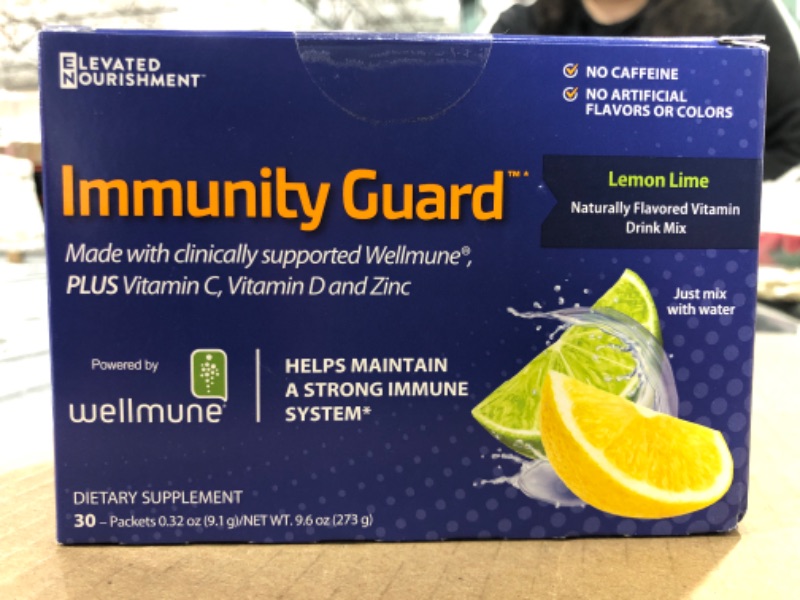 Photo 2 of Elevated Nourishment Immunity Guard Mix Lemon Lime 30-ct Vitamin C D Zinc E0
