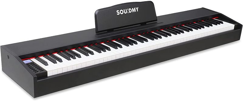 Photo 1 of SOUIDMY G-310 Full-Weighted Digital Piano Keyboard, NGH Graded Hammer Action Keyboard, Premium Grand Piano Sound, 88-Key Full Size Keyboard with Sustain Pedal
